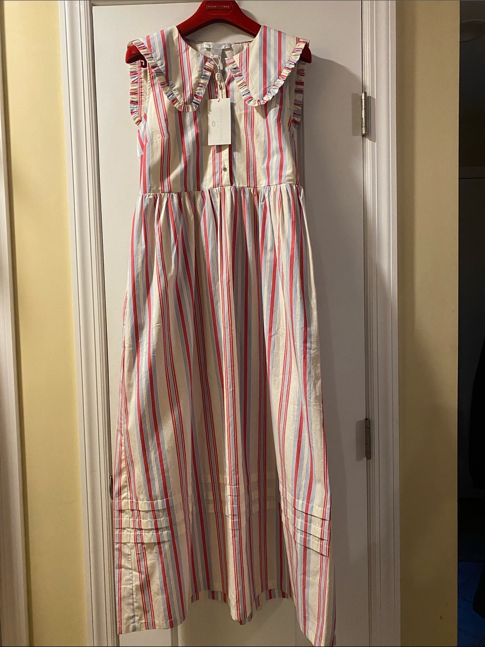 Caroline Constas New York 💯 Cotton Adorable Fun High Quality Maxi Dress NWT
